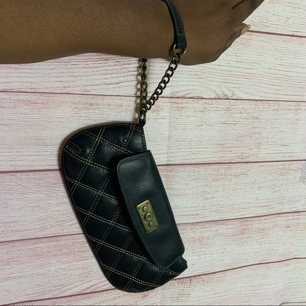 Vintage Fossil Leather Wristlet‎ Purse